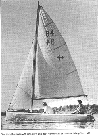 John and Tom Zaugg at Mohican Sailing Club, 1957